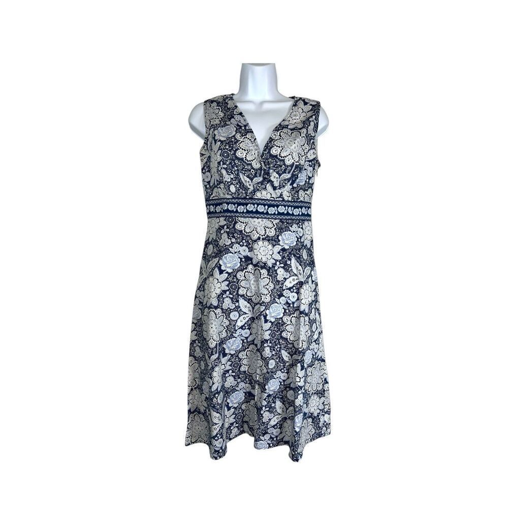 Women’s Croft & Barrow Blue/White Tank Dress 8